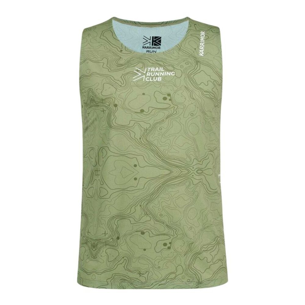 Karrimor Mens Performance Trail Printed Tank Top / Olive